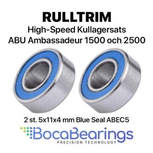 Kullagersats med 2 st. Boca High Speed Blue Seal ABEC5 Bearing 5x11x4 mm.