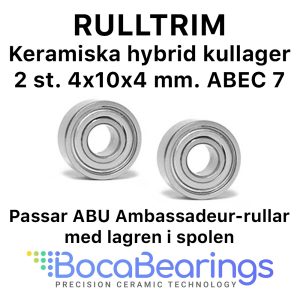 RullTrim.se™ - kullagersats boca ceramic hybrid steel seal 4x10x4 mm.